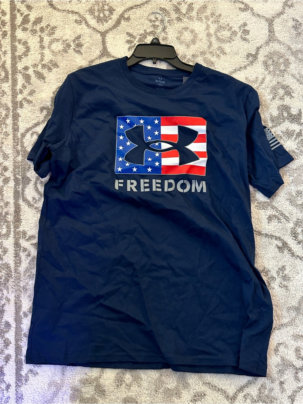Under Armour Navy Short-Sleeve Freedom Flag Graphic Tee